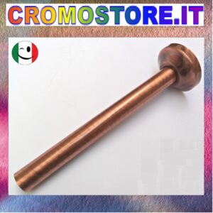 CANOTTO CANNA OTTONE CON ROSONE Ø 26 x 300 mm. RAMATO - RAME