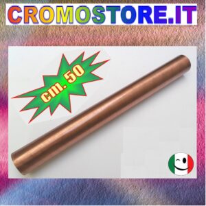 CANOTTO CANNA OTTONE LISCIO Ø 26 x 500 mm. RAMATO - RAME
