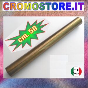 CANOTTO CANNA OTTONE LISCIO Ø 32 x 500 mm. BRONZATO - BRONZO