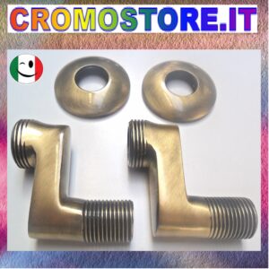 ECCENTRICO IN OTTONE PER GRUPPO A MURO SPOSTAMENTO CM. 4 BRONZATO - BRONZO