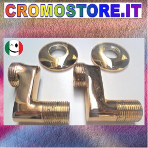 ECCENTRICO IN OTTONE PER GRUPPO A MURO SPOSTAMENTO CM. 4 DORATO - BAGNO ORO 24KT