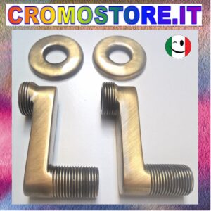 ECCENTRICO IN OTTONE PER GRUPPO A MURO SPOSTAMENTO CM. 6 BRONZATO - BRONZO