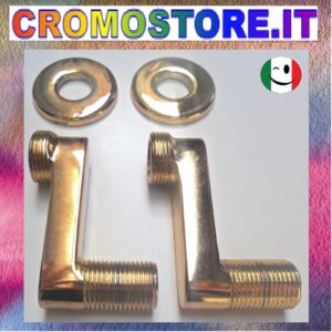 ECCENTRICO IN OTTONE PER GRUPPO A MURO SPOSTAMENTO CM. 6 DORATO - BAGNO ORO 24KT