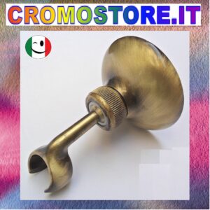 SUPPORTO PER DOCCETTA IN OTTONE PESANTE BRONZATO - BRONZO
