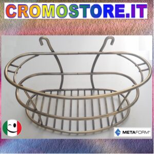 GRIGLIA PORTA OGGETTI A PARETE PER DOCCIA METAFORM BRONZATO - BRONZO