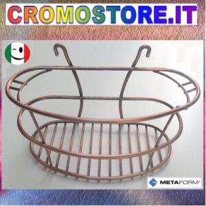GRIGLIA PORTA OGGETTI A PARETE PER DOCCIA METAFORM RAMATO - RAME
