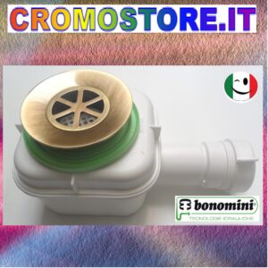 PILETTA A SCATOLA " BONOMINI " PER PIATTO DOCCIA PORCELLANA O A PAVIMENTO BRONZATO - BRONZO