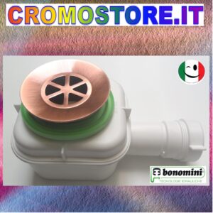 PILETTA A SCATOLA " BONOMINI " PER PIATTO DOCCIA PORCELLANA O A PAVIMENTO RAMATO - RAME