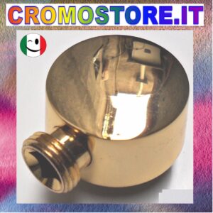 PRESA ACQUA IN OTTONE PESANTE PER FLESSIBILE DOCCIA MM ½" DORATO - BAGNO ORO 24KT