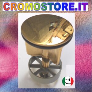 TAPPO SALTARELLO PER PILETTE NORTON varie misure - DORATO - BAGNO ORO 24KT