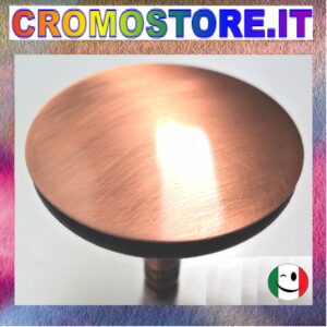 TAPPO SALTARELLO IN OTTONE PER COLONNA SCARICO VASCA - RAMATO - RAME