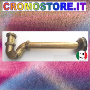 SIFONE OTTONE A " S " DA 1¼" BRONZATO - BRONZO