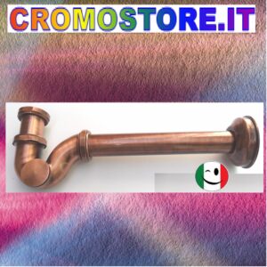 SIFONE OTTONE A " S " DA 1¼" RAMATO - RAME