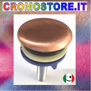 TAPPO COPRIFORO LAVABO O BIDET IN OTTONE Ø 50 RAMATO - RAME