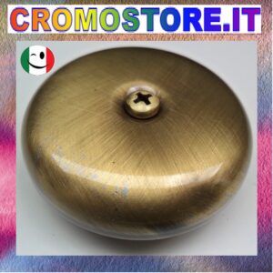 TAPPO MASCHIO DA 1/2" CON ROSONE E VITE- BRONZATO - BRONZO