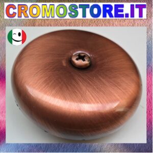 TAPPO MASCHIO DA 1/2" CON ROSONE E VITE- RAMATO - RAME