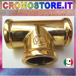 TEE DA 1/2" - DORATO - BAGNO ORO 24KT
