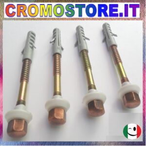 COPPIA VITI IN OTTONE FISSAGGIO VASO E BIDET (4PZ.) RAMATO - RAME