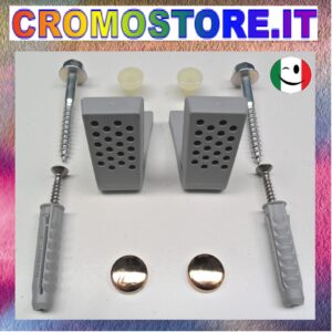 COPPIA VITI ZANCHE FISSAGGIO LATERALE VASO E BIDET DORATO - BAGNO ORO 24KT
