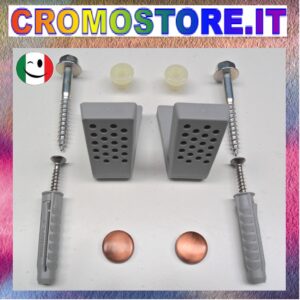 COPPIA VITI ZANCHE FISSAGGIO LATERALE VASO E BIDET RAMATO - RAME