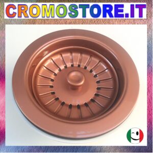 PILETTA BASKET DIAMETRO EST. Ø 115 MM. SCARICO DA 1½" RAMATO - RAME