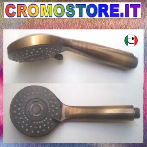 DOCCETTA DOCCIA ANTICALCARE MULTI-JET IDROMASSAGGIO 5 FUNZIONI BRONZATO - BRONZO