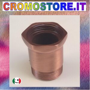 DISTANZIATORE PROLUNGA IN OTTONE PER GRUPPO A MURO M ¾"x F¾" RAMATO - RAME