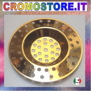 GRIGLIETTA Ø 80 mm. PER PILETTA - DORATO - BAGNO ORO 24KT