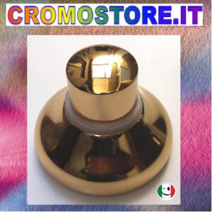 CAPPUCCIO UNIVERSALE PER RUBINETTO D'ARRESTO AD INCASSO DORATO - BAGNO ORO 24KT