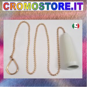 CATENELLA TIRANTE PER CASSETTA ALTA WC - DORATO - BAGNO ORO 24KT