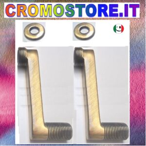 ECCENTRICO IN OTTONE PER GRUPPO A MURO SPOSTAMENTO CM. 10 BRONZATO - BRONZO