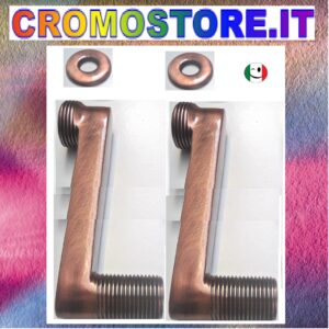 ECCENTRICO IN OTTONE PER GRUPPO A MURO SPOSTAMENTO CM. 10 RAMATO - RAME
