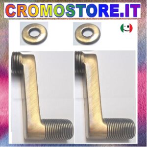 ECCENTRICO IN OTTONE PER GRUPPO A MURO SPOSTAMENTO CM. 8 BRONZATO - BRONZO