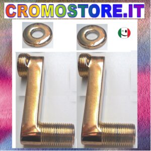 ECCENTRICO IN OTTONE PER GRUPPO A MURO SPOSTAMENTO CM. 8 DORATO - BAGNO ORO 24KT