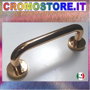 MANIGLIONE DI SICUREZZA IN OTTONE PER DISABILI DA CM. 30 DORATO - BAGNO ORO 24KT