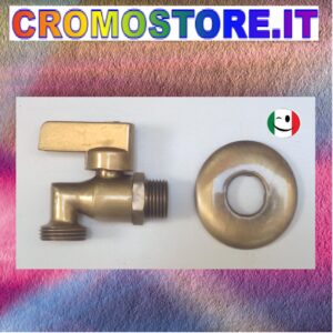 RUBINETTO A SFERA MIGNON MM DA 1/2"/3/4" PER LAVATRICE - BRONZATO - BRONZO