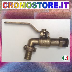RUBINETTO A SFERA FINITURA GREZZA PER ESTERNI DA ½"  BRONZATO - BRONZO
