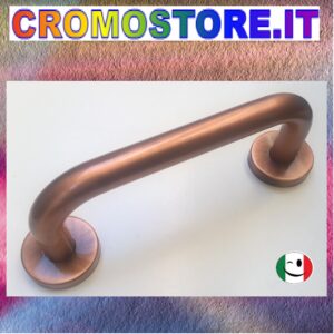MANIGLIONE DI SICUREZZA IN OTTONE PER DISABILI DA CM. 30 RAMATO - RAME
