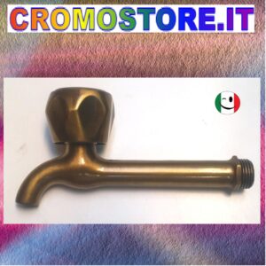 RUBINETTO A MURO PROLUNGATO DA ½" BRONZATO - BRONZO