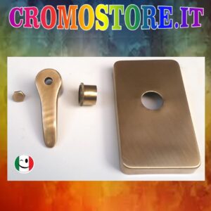 KIT PER RUBINETTO PASSO RAPIDO RETTANGOLARE SCARICO WC - BRONZATO - BRONZO