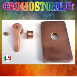 KIT PER RUBINETTO PASSO RAPIDO RETTANGOLARE SCARICO WC - RAMATO - RAME
