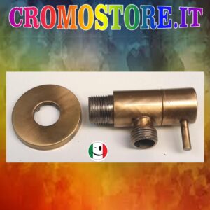 PRESA ACQUA CON RUBINETTO DA 1/2" TIPO "LUSSO" BRONZATO - BRONZO