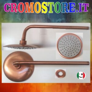 BRACCIO DOCCIA "LUSSO" CON SOFFIONE DIAMETRO Ø 200 MM. RAMATO - RAME