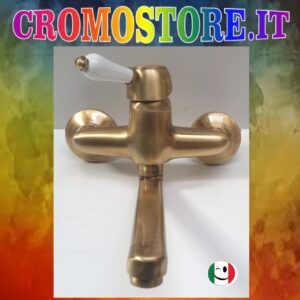 GRUPPO LAVELLO A MURO MONOCOMANDO "BELLE EPOQUE" BRONZATO - BRONZO