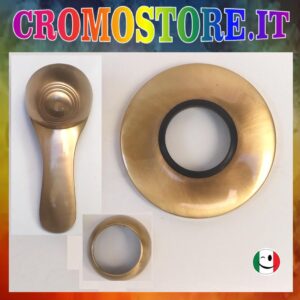 LEVA MONOCOMANDO + CALOTTA + PLACCA PER MISCELATORE DOCCIA INCASSO "CLASSIC" - BRONZATO - BRONZO