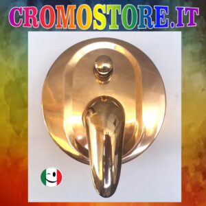 MISCELATORE MONOCOMANDO DOCCIA CON DEVIATORE - DORATO - BAGNO ORO 24KT