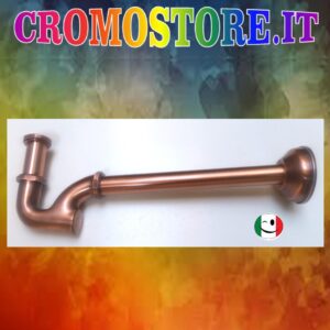 SIFONE OTTONE A " S " A COLONNA DA 1" RAMATO - RAME