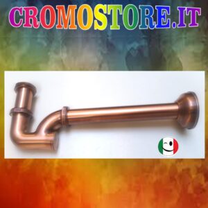 SIFONE OTTONE A " S " A COLONNA DA 1¼" RAMATO - RAME