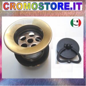 PILETTA OTTONE CON TROPPO PIENO DA 1¼" BRONZATO - BRONZO