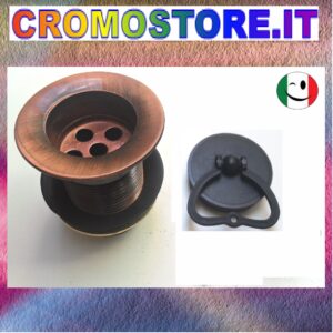 PILETTA OTTONE SENZA TROPPO PIENO DA 1¼" RAMATO - RAME